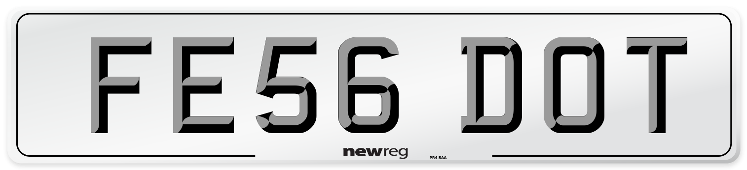 FE56 DOT Number Plate from New Reg